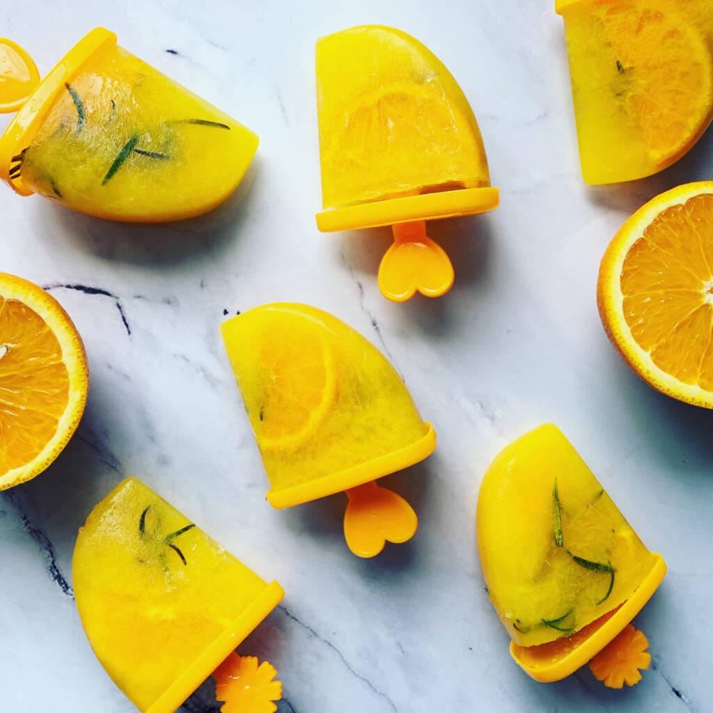 orange rosemary lollies